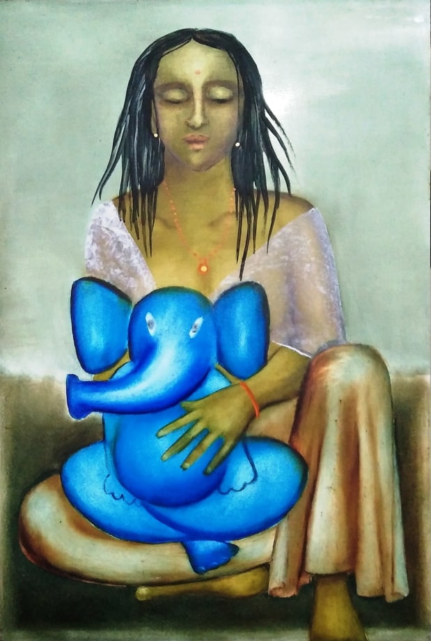 Anjolie Ela Menon, Ganesh and Parvati