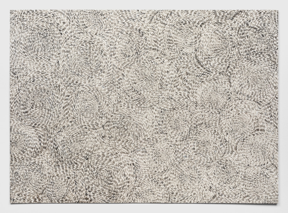 Black on white abstract painting