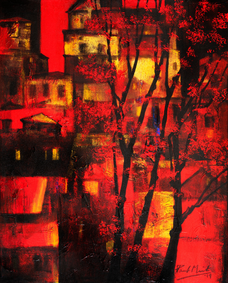 Townscape in towns of red