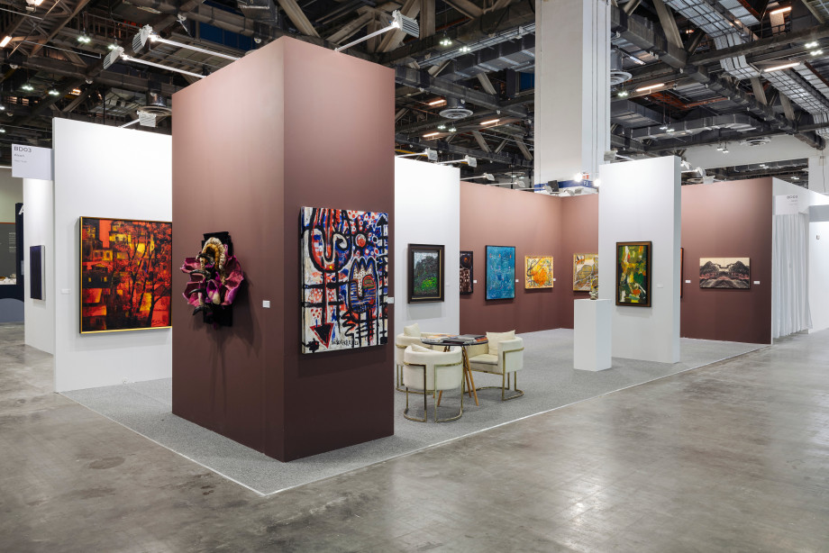 Installation photograph of the art fair booth