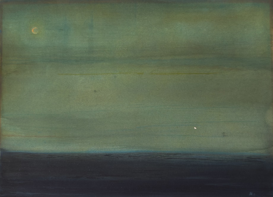 Sujith S.N., Untitled 1, 2018, Watercolor on paper, 10 ½ x 14 ½ in (26.7 x 36.8 cm), SNSUJ008