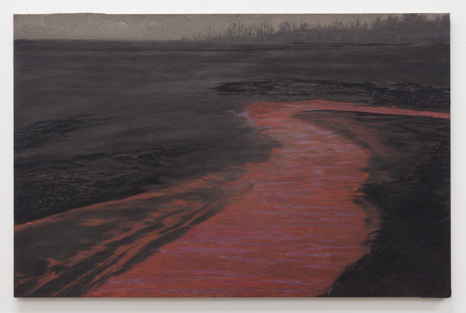 blood red river in a landscape