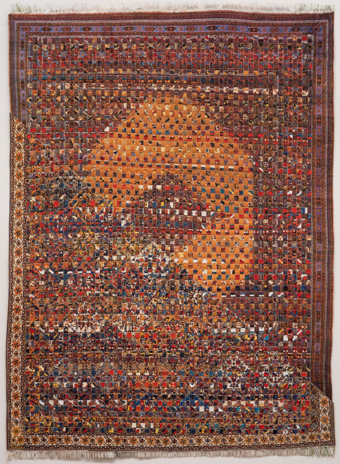 Saad Qureshi,&nbsp;Diagonal, 2021, Woven paper, 13 x 9.45 in (33.02 x 24 cm)