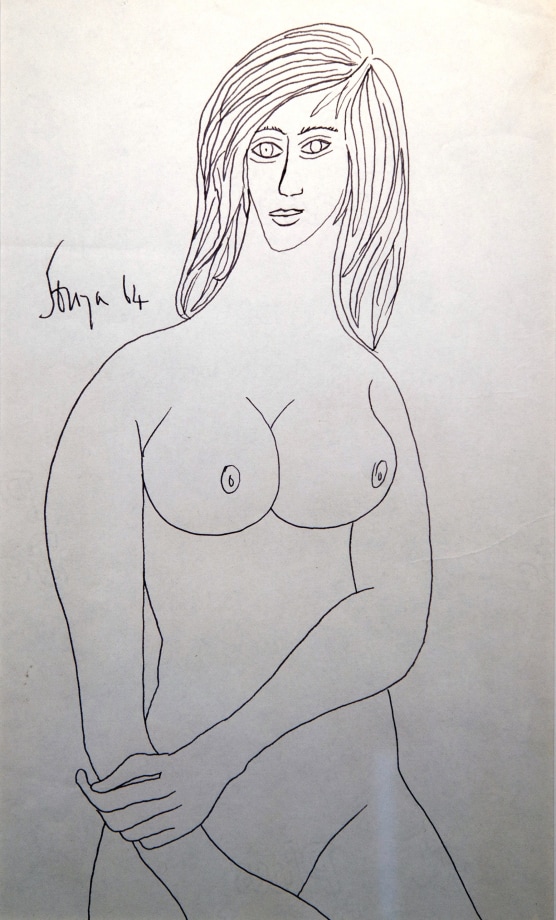 F.N. Souza, Untitled (Nude Female)