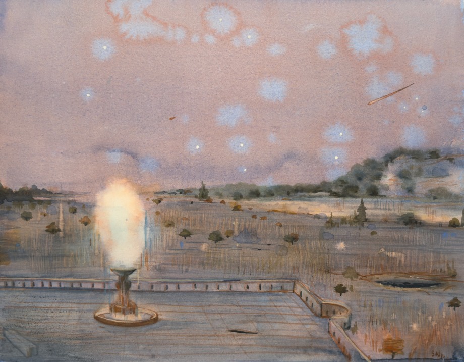 Sujith S.N., Untitled 5, 2016, Watercolor on paper, 10 x 13 in (25.4 x 33 cm), SNSUJ005