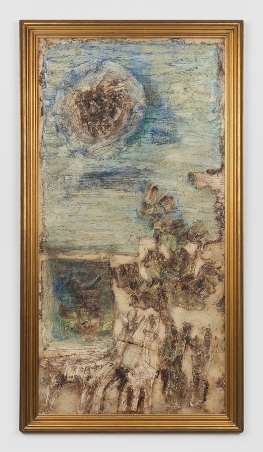 Maqbool Fida Husain,&nbsp;Mirage, 1963,&nbsp;Oil on panel, 49 x 24 in&nbsp; (124.5 x 61 cm), HUSMF445