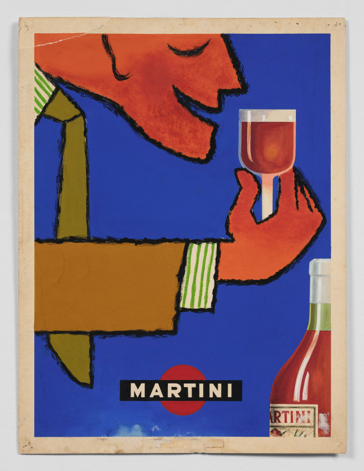 Advertisement style drawing for Martini liqueur