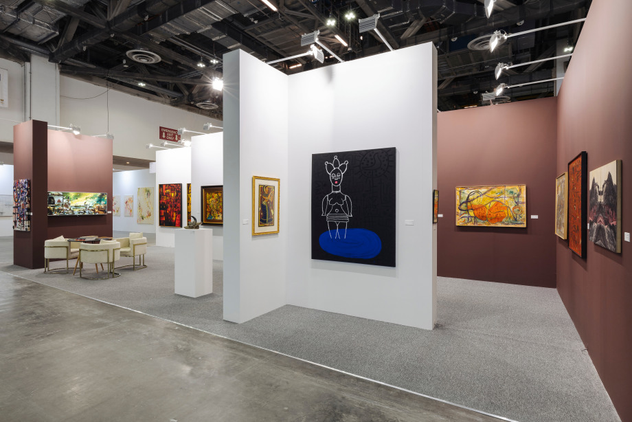 Installation photograph of the art fair booth