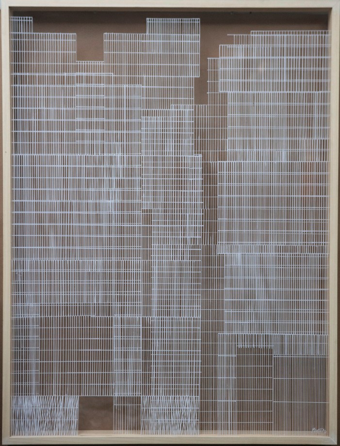 Cityscape on transparent sheet