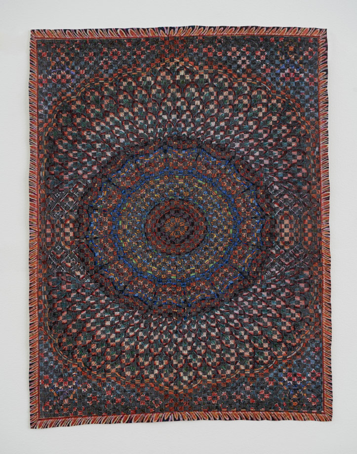 woven paper to look like an oriental rug