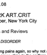 NEW YORK ART CRIT, Diagram of Disorder by John Haber, May 22, 2008