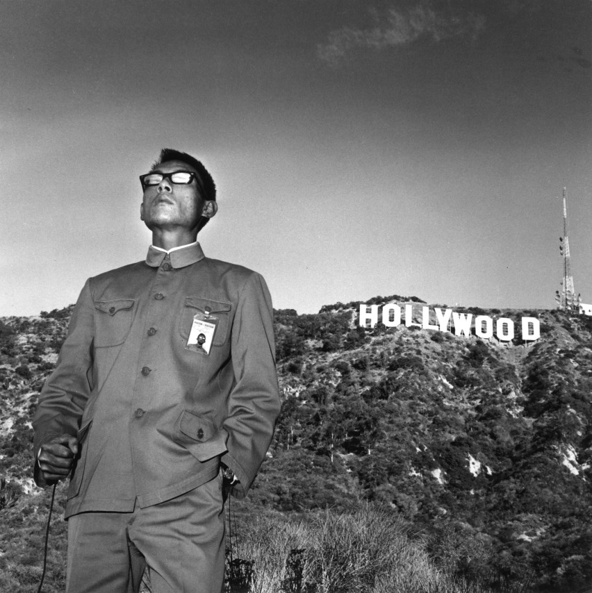 Tseng Kwong Chi,&nbsp;Hollywood, California, 1979. Gelatin silver print, 16 x 16 inches.