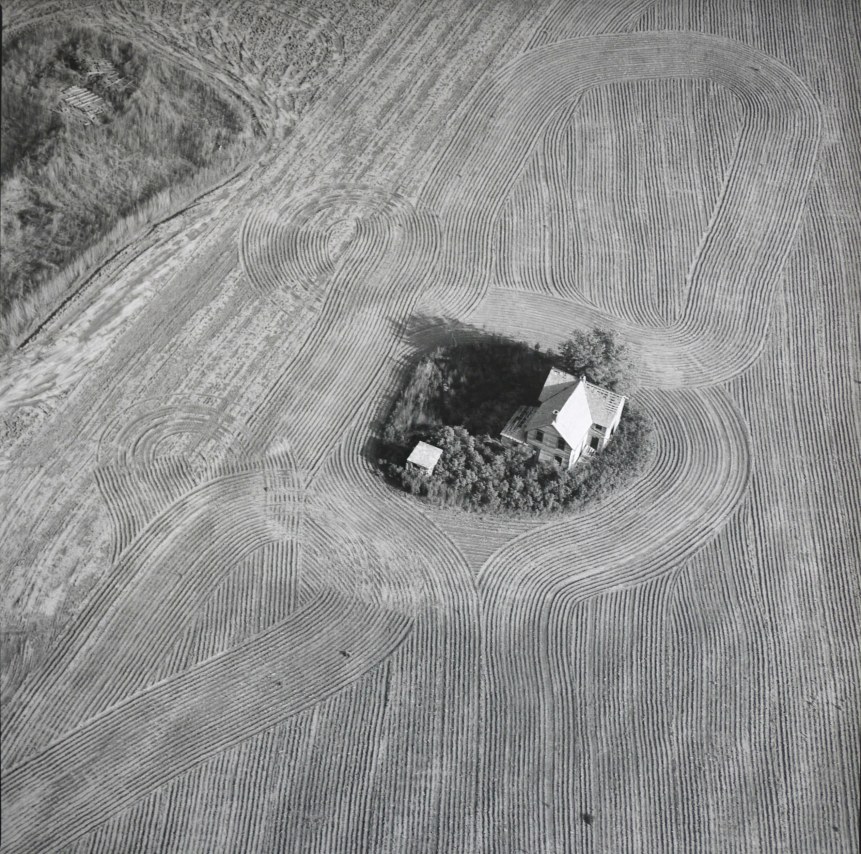 Abandoned Farmhouse, Saline County, Kansas,&nbsp;August 23, 1990. Vintage gelatin silver print, image size 15 x 14 7/8 inches.