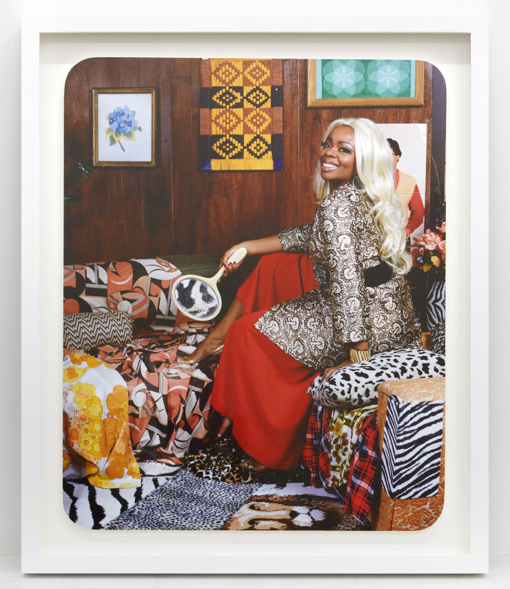 Mickelene Thomas,&nbsp;Din Avec La Main Dans La Miroir, 2008. Chromogenic print, image dimensions 19 1/2 x 15 3/4 inches, framed dimensions 23 1/4 x 19 1/2 inches., &nbsp;