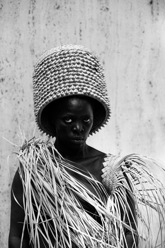 Zanele Muholi,&nbsp;Ziphi Emhlabeni, 2019. Gelatin silver print, 23 5/8 x 15 3/4 inches.