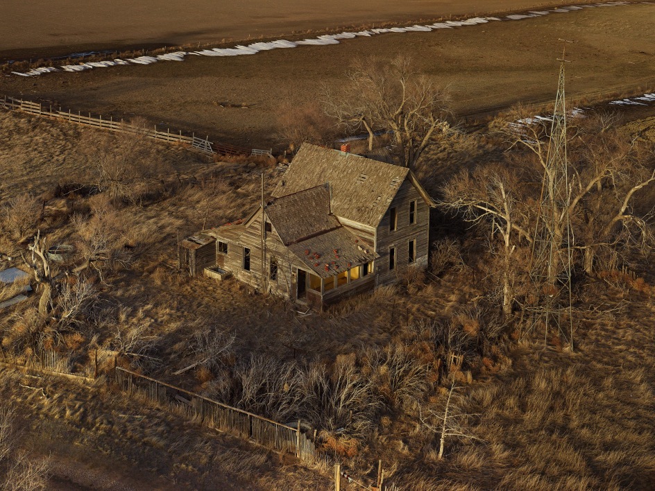 The Yellow Porch, Sheridan County, Nebraska, 2013.&nbsp;From the series Dirt Meridian.&nbsp;Archival pigment print.