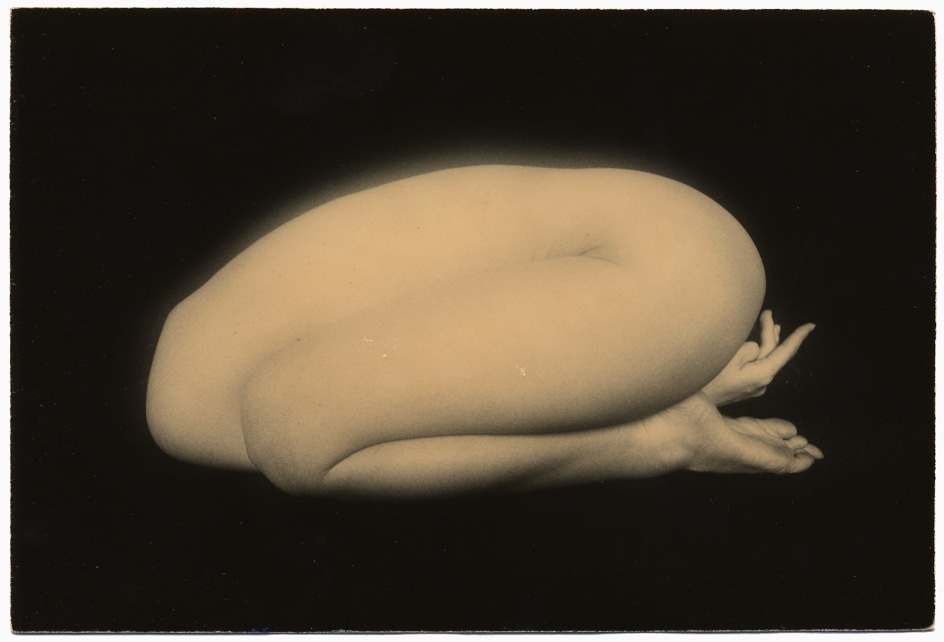 Yamamoto Masao,&nbsp;Untitled #1159&nbsp;from the series&nbsp;Nakazora.&nbsp;Gelatin silver print with mixed media,&nbsp;5 x 3 3/4 inches.