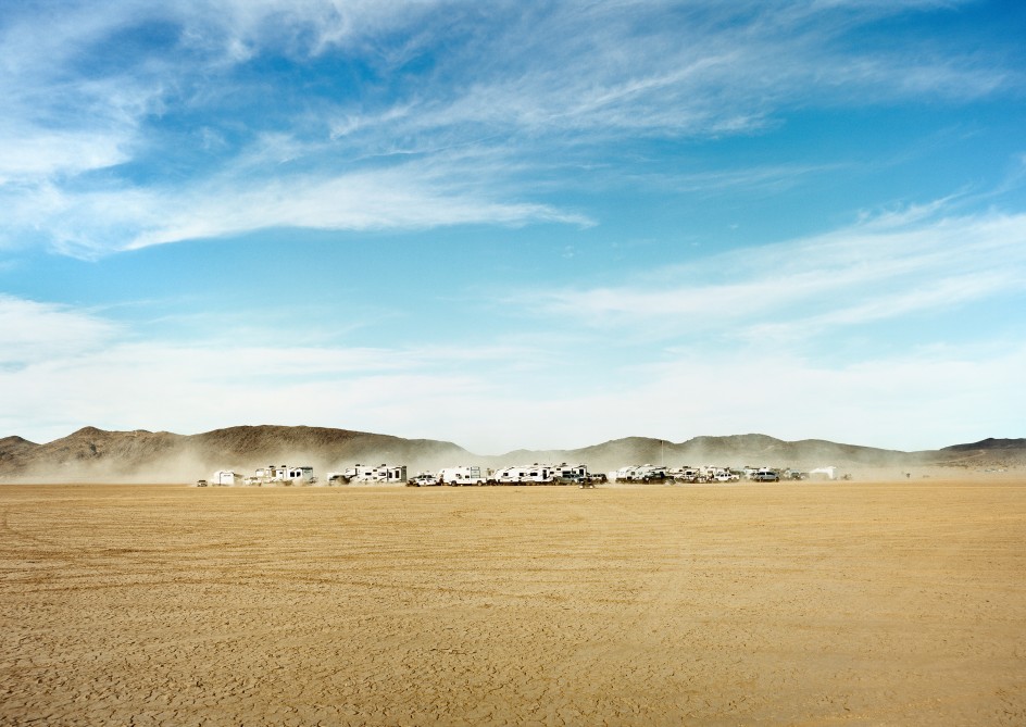 Untitled, (caravan), Joshua Tree, California, 2021. Chromogenic print, 39 x 55 inches.