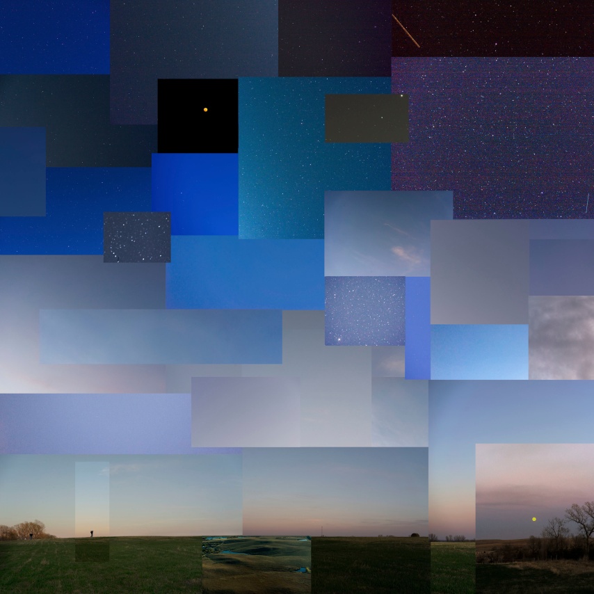 Night, near Salina, Kansas,&nbsp;April 2020, 2020. Archival pigment print, 40 x 40 inches.&nbsp;