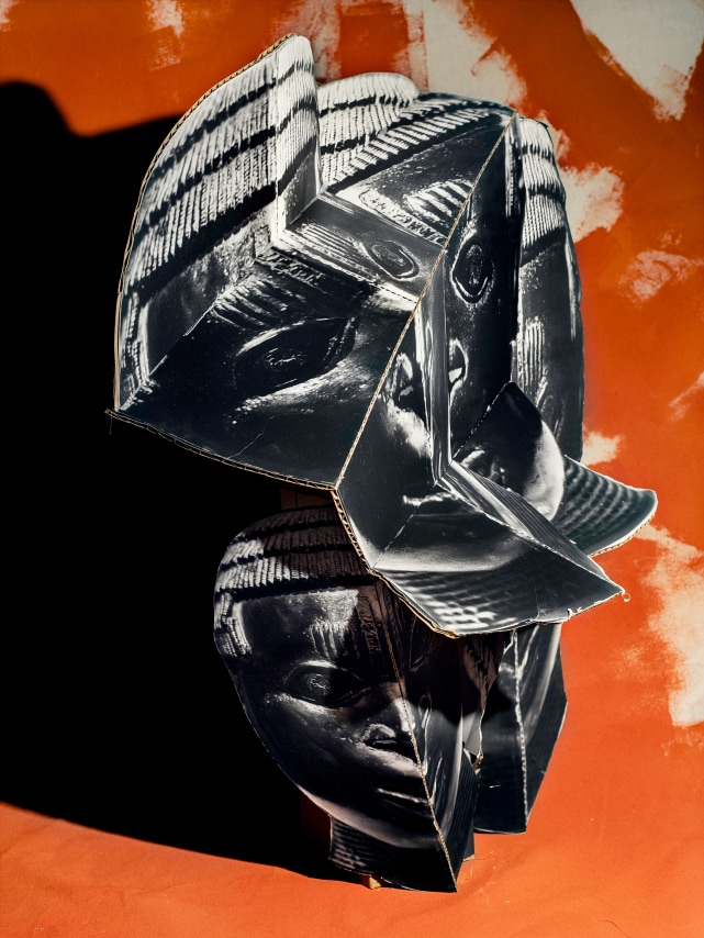 David Alekhuogie, Portrait of a young Benin head, 2025. Archival pigment print, 43 1/4 x 32 1/4 inches.