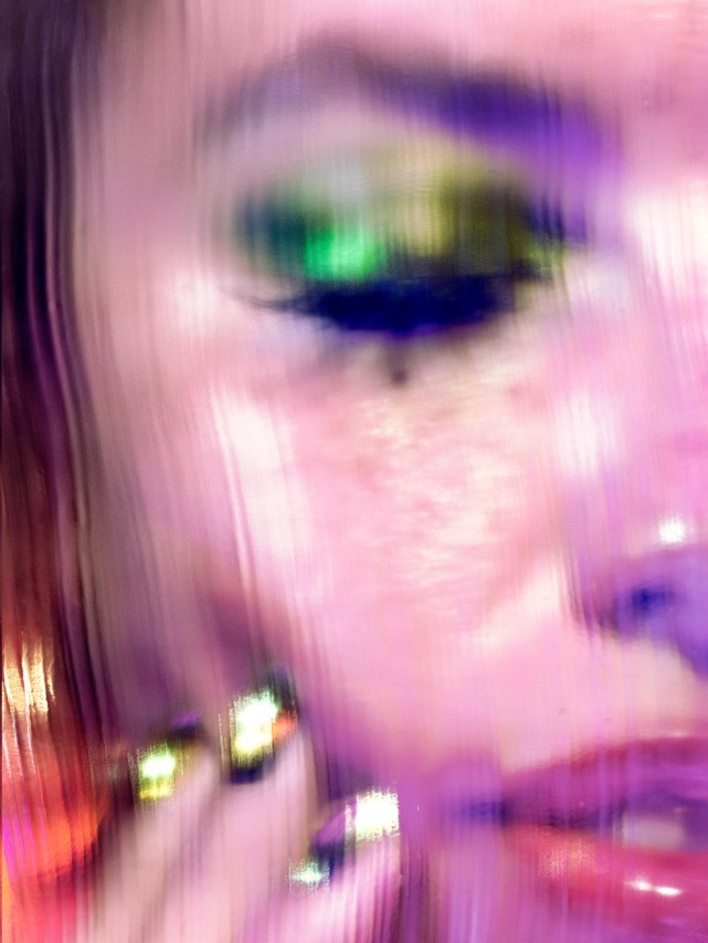 Marilyn Minter, Ray of Light, 2022. Dye sublimation print, 40 1/2 x 30 1/2 inches.