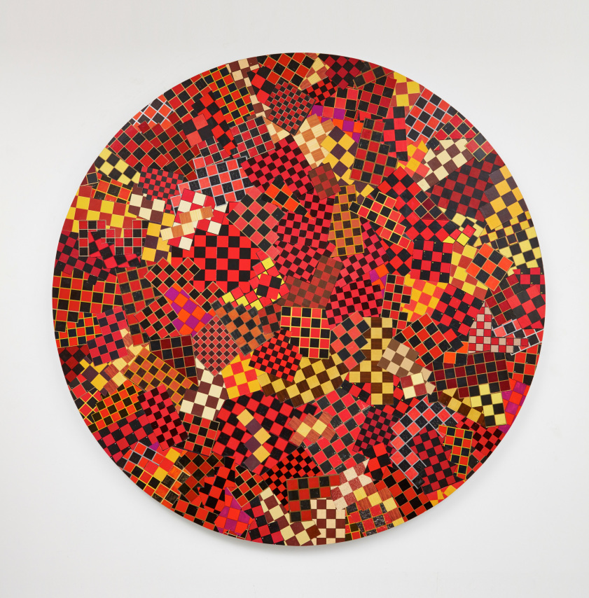 Spanda Tondo,&nbsp;2016. Gameboards, 76 inches diameter.&nbsp;