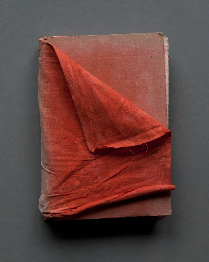 Mary Ellen Bartley, Red Cloth Cover,&nbsp;from the series&nbsp;Reading Grey Gardens, 2017. Archival pigment print, image: 18 3/4 x 15 inches, paper: 20 3/4 x 17 inches.&nbsp;