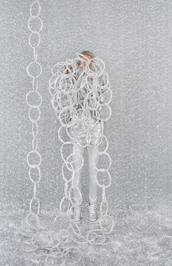 Rachel Perry,&nbsp;Lost in My Life (Silver Twist Ties #2), 2011. Archival pigment print, 90 x 60 inches.