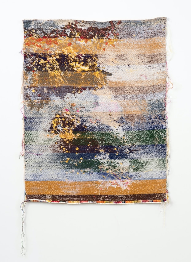 Laura Letinsky &amp;amp; John Paul Morabito, indiapilehamletmemajamina, 2015. Cotton and wool, 52 x 41 inches.