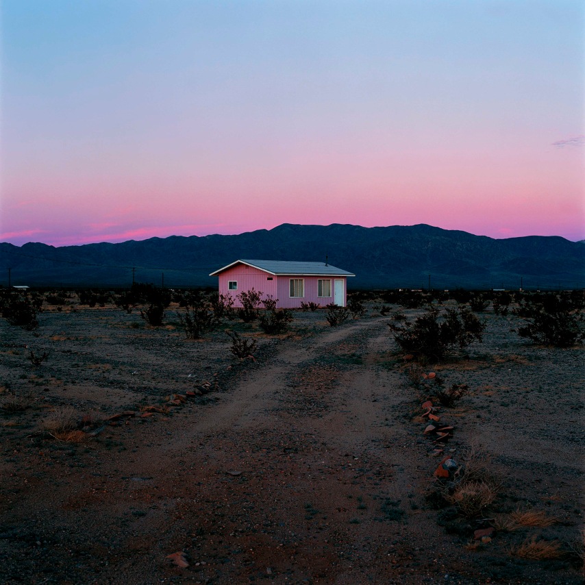 John Divola,&nbsp;N34&deg;11.965&#039; W115&deg;54.308&#039;, 1995-1998, from the series Isolated Houses.&nbsp;Archival pigment print, 42 x 40 inches.