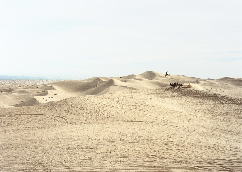 Untitled, (jump), Glamis, CA, 2020. Chromogenic print, 39 x 55 inches.