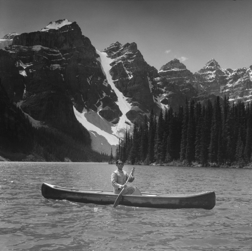 Lake Moraine, Northwest Territories, Canada, 1986. Gelatin silver print, 16 x 16 inches.