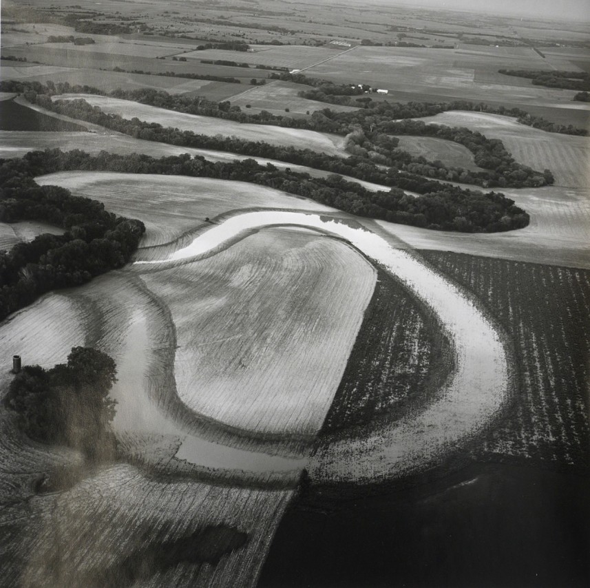 Solomon River Oxbow, August 2, 1990,&nbsp;15 x 15 inch gelatin silver print