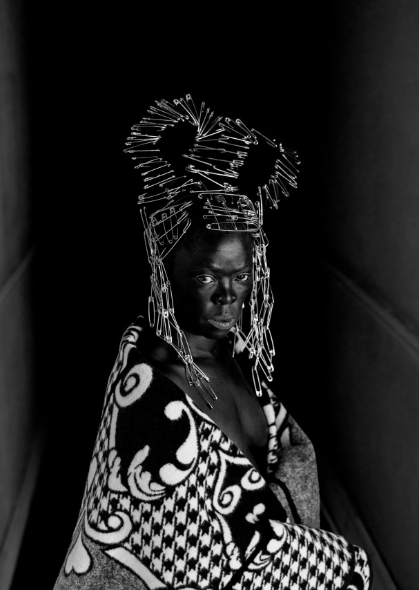 Zanele Muholi,&nbsp;Mlingana V, District Six, Cape Town, 2025. Gelatin silver print, 35 1/2 x 25 1/4 inches.