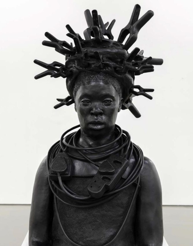 Zanele Muholi,&nbsp;Muholi,&nbsp;2021. Bronze,&nbsp;45 1/4 x 25 1/2 x 17 inches.