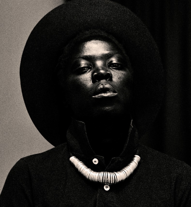 Zanele Muholi,&nbsp;Sandile, Parktown,&nbsp;2016. Gelatin silver print, 23 1/2 x 22 inches.