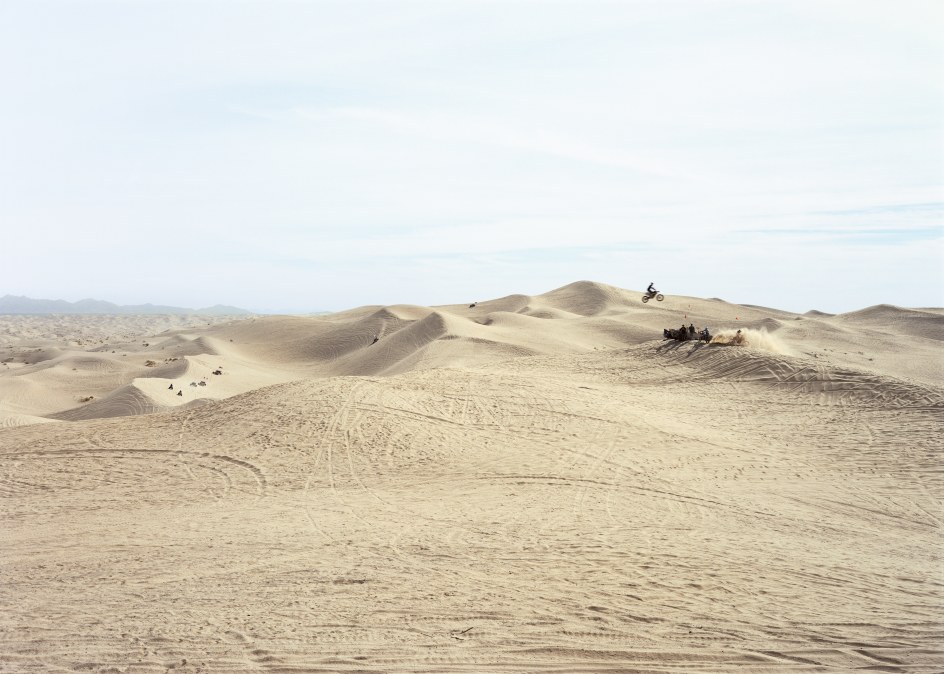 Untitled, (jump), Glamis, CA, 2020. Chromogenic print, 39 x 55 inches.