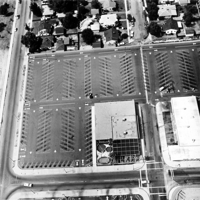 Ed Ruscha,&nbsp;Sears Roebuck &amp;amp; Co., Bellingham &amp;amp; Hamlin, North Hollywood &nbsp;from the series&nbsp;Parking Lots, 1967/1999. 15 x 15 inches on a 20 x 16 sheet.