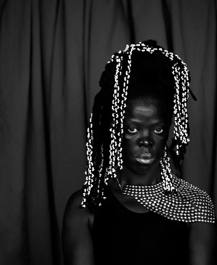 Zanele Muholi, Khanyile, Durban, 2019. Gelatin silver print, 35 1/2 x 29 1/8 inches.