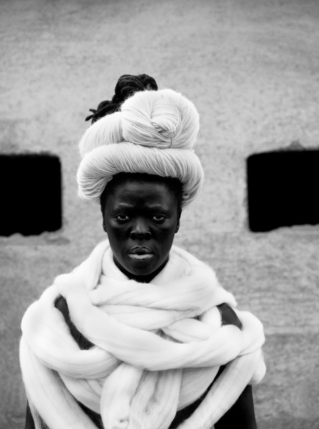 Zanele Muholi,&nbsp;Sondlo I, Oodi Weavers, Botswana, 2019. Gelatin silver print, 31 1/2 x 23 3/8.&nbsp;