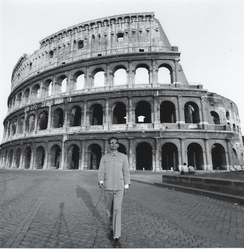 Tseng Kwong Chi,&nbsp;Rome, Italy, from the series&nbsp;East Meets West, 1989. Vintage gelatin silver print; printed c. 1989.