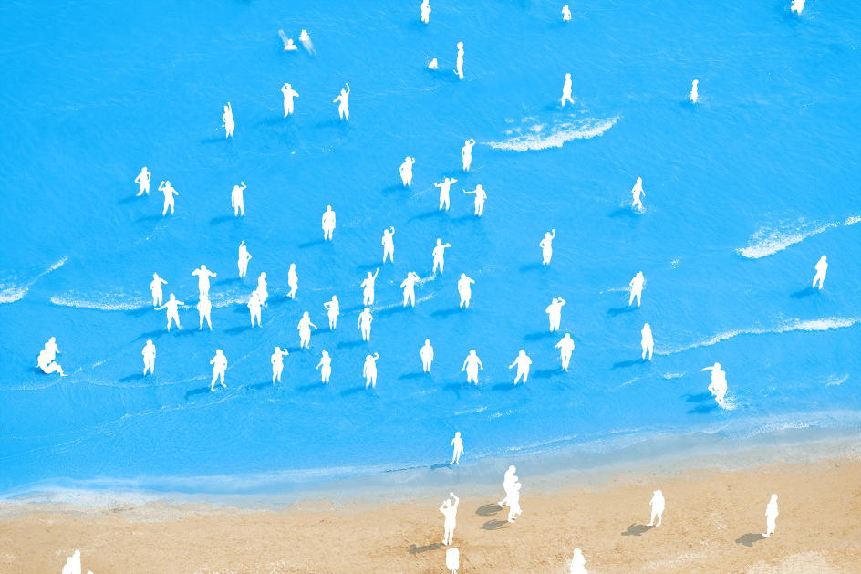 Adriatic Sea (Staged) Dancing People 10, 2015.&nbsp;Archival pigment print.&nbsp;65 x 96 inches.&nbsp;Edition of 7.