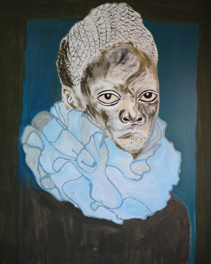 Zanele Muholi,&nbsp;Makhosothando I,&nbsp;2020. Acrylic on canvas, 59 x 47 1/4 inches.