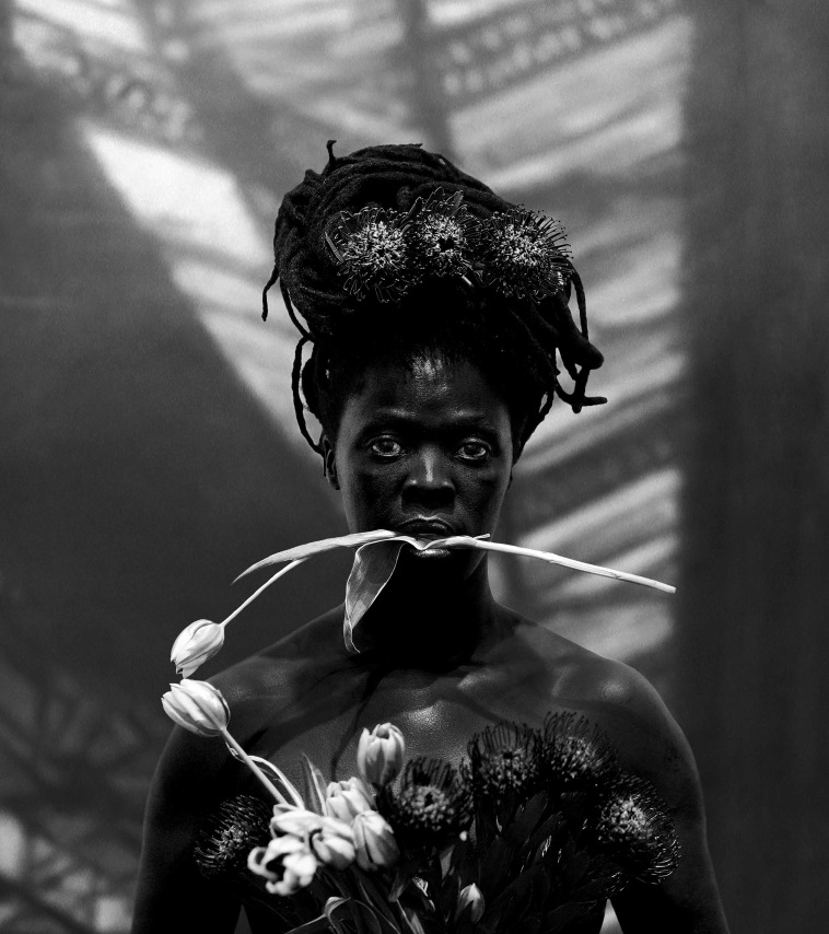 Zanele Muholi,&nbsp;Mbalenhle II, Sandton, 2019, from the series&nbsp;Somnyama Ngonyama. Gelatin silver print, 31 1/2 x 28 inches.