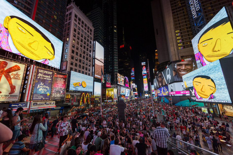 OSGEMEOS, Parallel Connection, &ldquo;Midnight Moment,&rdquo; Times Square, New York