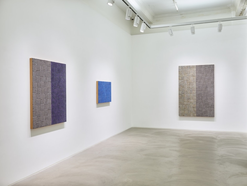 McArthur Binion,&nbsp;Hand:Work:II, Installation view at Lehmann Maupin, Hong Kong