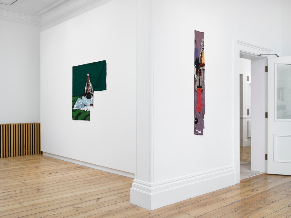 Billie Zangewa:&nbsp;Running Water, Installation view, London