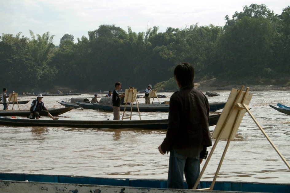 First video still from Jun Nguyen-Hatsushiba's The Ground, the Root, and the Air: The Passing of the Bodhi Tree, 2007