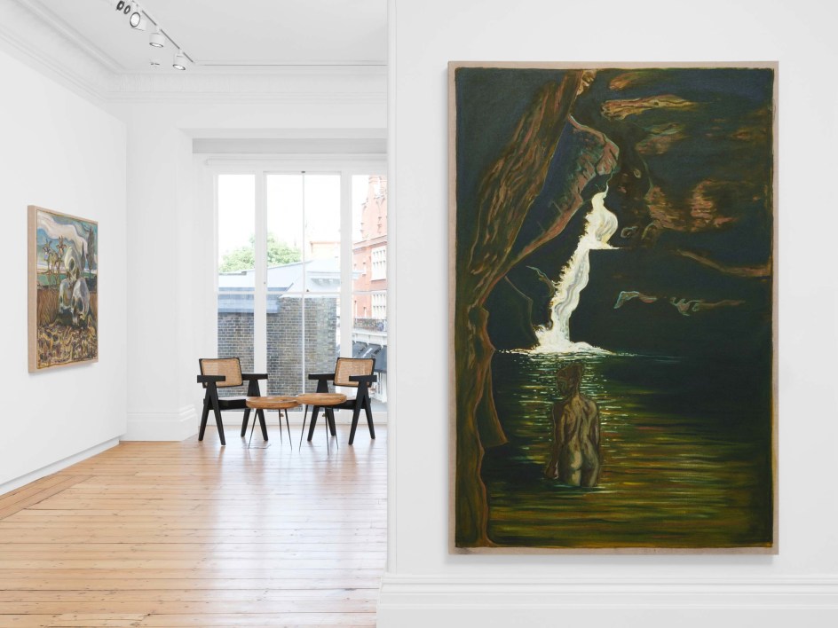 Billy Childish:&nbsp;where the black water slid, Installation View