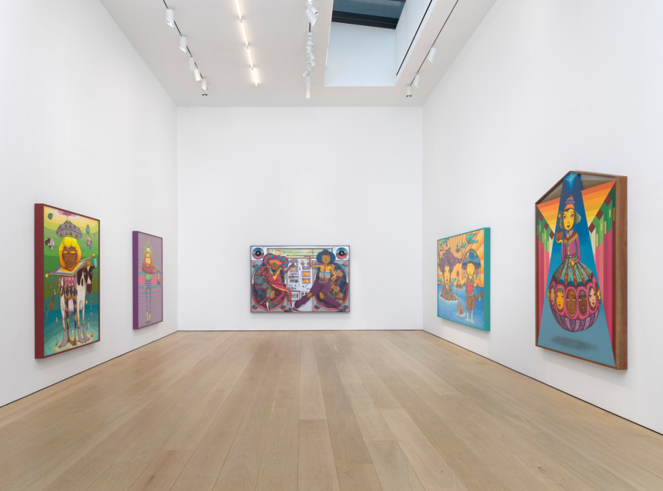 OSGEMEOS:&nbsp;Portal, Installation view, Lehmann Maupin, New York, 2020